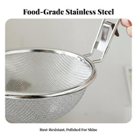 Fine Mesh Hot Pot Skimmer Spoon Easy to Clean Stainless Steel Food Strainer Multi-Purpose Skimmer Ladle Heat Resistant