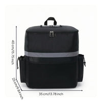 Food Delivery Backpack with Side Pockets Reflective Delivery Backpack with Frame Heavy-Duty for Couriers