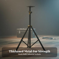 Tripod Speaker Stand Anti-Slip Feet Metal Audio Tripod Sturdy & Stable Floor Speaker Stand for DJs, Artists, Live Performance, Studio, Karaoke