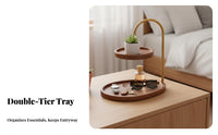 Bamboo Display Rack Retro Design Entryway Key Tray Decorative Entryway Key Holder for Homeowners, Adults, Bedroom, Nightstand, Dresser