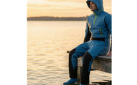 Drysuit Waterproof One-Piece Drysuit Front-Entry Dry Suit with Hood for Paddlers, Riders, Water Sports, Cold Weather