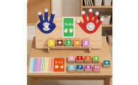 Hands-on Wooden Math Learning Board Detachable Addition Subtraction Board Natural Wood Colorful for Children, Kids