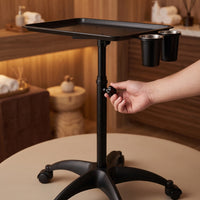 Rolling Salon Tray Rolling Workstation Rolling Tray Movable Furniture for Hairstylists, Nail Technicians, Barbershop, Cosmetics Studio