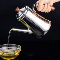 Stainless Steel Oil Pot Easy to Clean Culinary Oil Strainer Pot Reusable Kitchen Container for Home Cooking