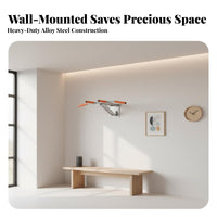 Wall Mounted Pull-up Bar Heavy Duty Wall Mounted Pull up Bar Multifunctional Home Gym Station for Bodybuilders, Indoor, Upper Body Workout, Garage