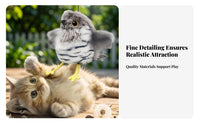 Realistic Design Electric Flapping Bird Toy USB Rechargeable Flapping Bird Cat Toy Lifelike Chirp for Cats, Kittens, Playtime, Indoors, Home