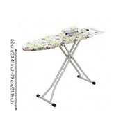 Metal Frame Folding Ironing Board Padded Foldable Ironing Board Anti-Slip Feet Compact Storage