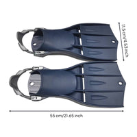 Adjustable Spring Strap Fins High Propulsion Scuba Dive Fins Build Snorkeling Flippers for Professionals, Deep Sea