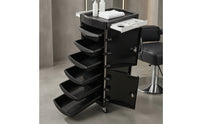 Multiple Drawers Hairstylist Rolling Trolley Large Capacity Barber Tool Trolley Strong Load-Bearing for Barbers, Barbershop, Spa