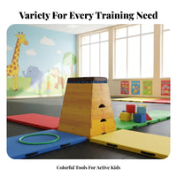 Soft Padding Padded leaping Buck long-lasting Cover Gymnastics Apparatus Stable Base leaping Box Adjustable Height for Children, Students, PE instructors, Kindergarten, School, bodily Education lesson, Gymnasium