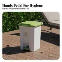 Foot Pedal Trash Can Professional-Grade Durability Foot Pedal Garbage Can Step-on Garbage Bin Odor-Containing Lid for Break Room