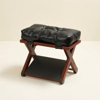 Foldable Folding Footstool with Cushion Tufted Under-Desk Footrest Non-Slip Foot Stool Long-Lasting for Office Workers