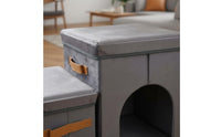 Cat Ladder with Storage Non Slip Textile Safe Climb for Seniors
