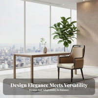 Curved spine Dining Chair Ergonomic spinerest Upholstered Armchair Padded Seat adaptable for Kitchen, Bedroom