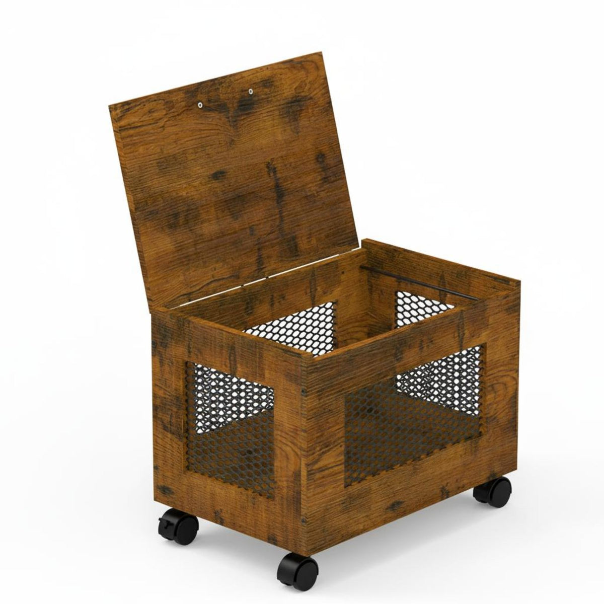 Mobile File Cabinet Lockable Casters Rolling File Cabinet Visible Mesh Sides Mobile Filing Cart