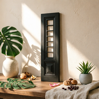 Mini European Window Panel Frame Realistic Design Miniature Decor Easy to Use