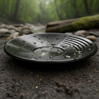 Set Riffled Gold Pan PP Prospecting Gear Black