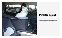 Portable Design Car Console Pet Carrier Safe & Secure Small Dog Travel Carrier Thick Soft Cushion for Drivers, Road Trips, Daily Commutes