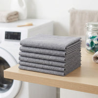 Gray Microfibre Cloth, Non-streaking Cloths and Lint-clear Cloths, Highly Absorbent Microfibre Cloth for Glass, Car, Mirrors and Solid Surfaces