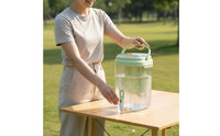 Food Grade Material Refrigerator Cold Water Jug with Spigot Large Capacity Fridge Drink Dispenser with Spigot Leak-Proof Refrigerator Water Dispenser Easy to Clean for Outdoor, Picnic, Party