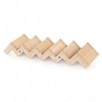 Natural Wood Z-Shaped Bird Ladder Stepped Bird Climbing Ladder Easy to Install Pet Accessory Chewable for Parrots, Aviary