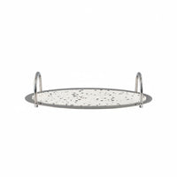 Stainless Steel Tray Modern Minimalist Decorative Tray Geometric Home Decor for Dressing Room, Living Space, Closet