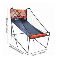 Two-Player Electronic Basketball Arcade Game Indoor Use Play Equipment Sturdy Steel Frame for Adults