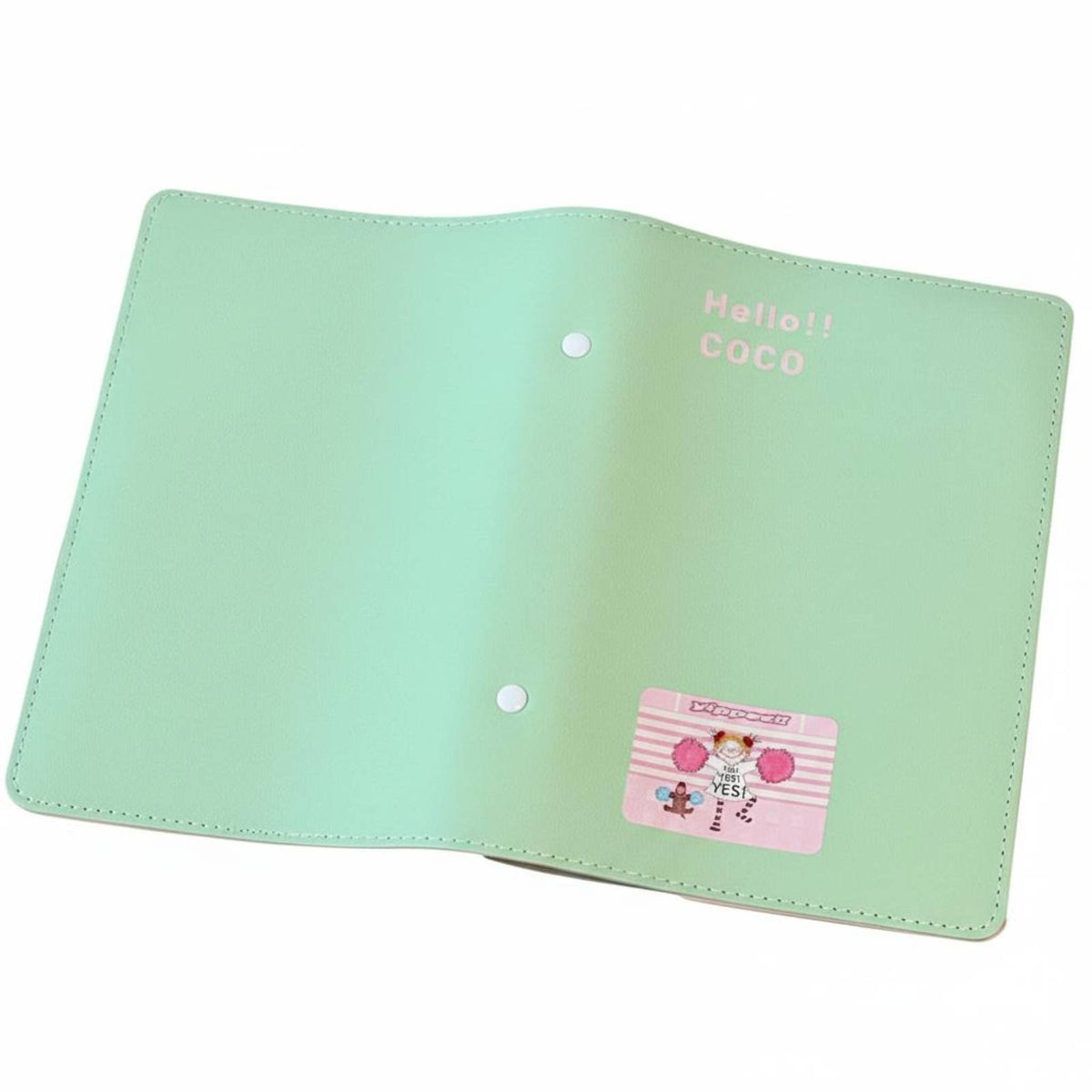 Refillable Notebook, PU Leather A6 Binder, Student Journal, Olive, Cute, Colorful Pages