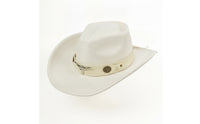 Suede Cowboy Hat Creased Crown Cowboy Hat with Concho Western Classic for Men, Festivals, Concerts