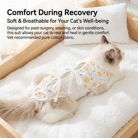 Cat Recovery Suit with Full Coverage Legs, Breathable Post Surgery Clothing for Daily Use, Stop Licking and Overgrooming Recovery Suit for Pets