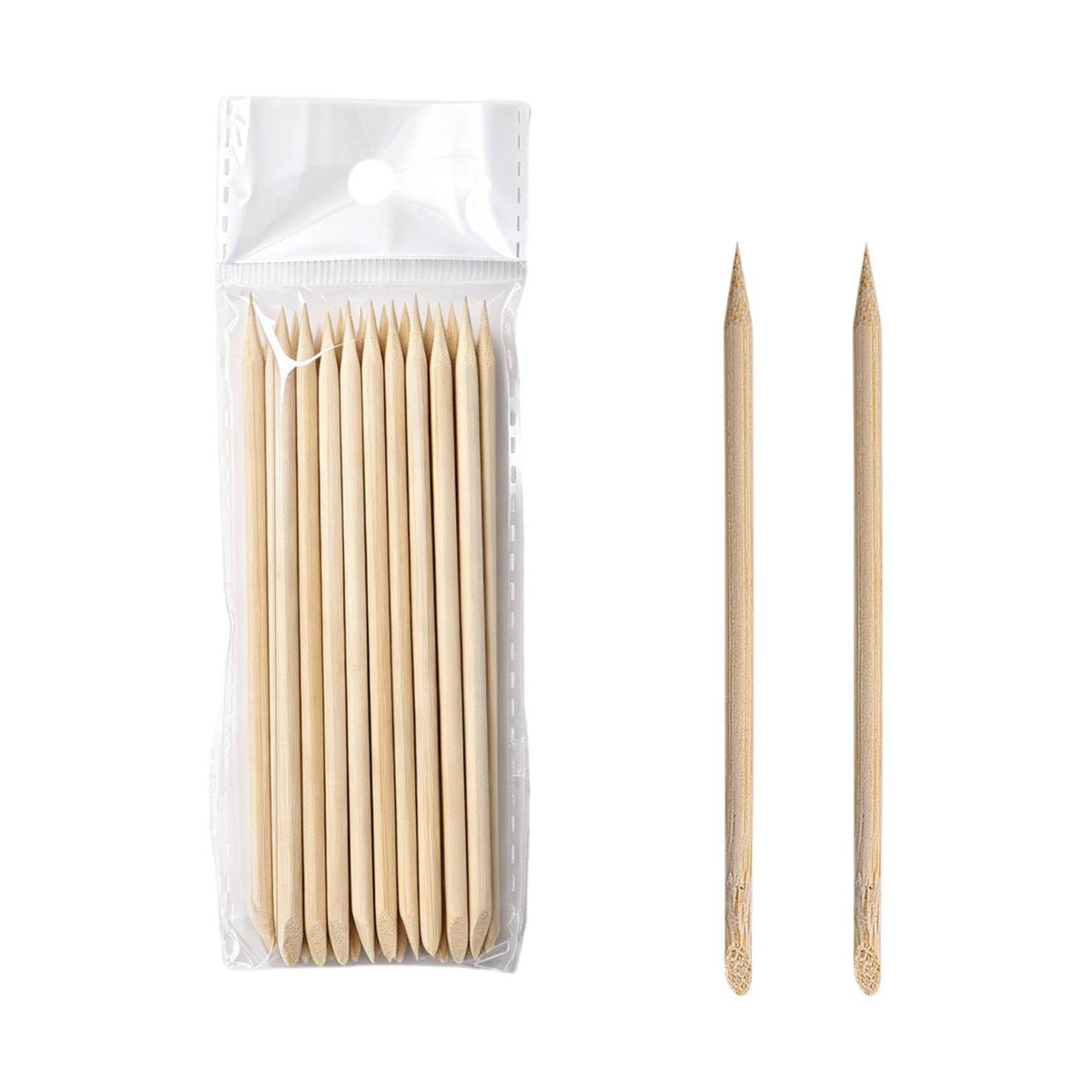 20 Pieces Wooden Manicure Stick Natural Orange Tree Wood Stick Wooden Cuticle Pusher Sturdy Tool Long-Lasting for Manicurists