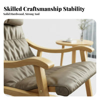 all-season Use Nordic Rocking Chair Thickly paddinged Upholstered Armchair High rearrest Lounge Seat Removable padding for Seniors, Parents, Readers, Living Room, Balcony, Bedroom, perusing nook-style space