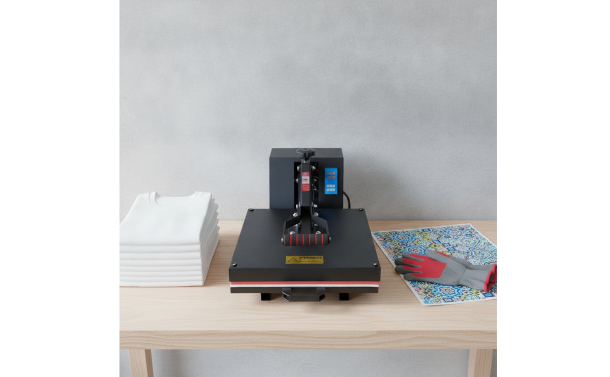 Digital Control Panel Heat Press Machine Metal Frame T Shirt Heat Press Heavy-Duty Craft Equipment Large Surface