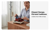 Flame-Shaped Statue with Dish Multi-Functional Entryway Organizer Space-Saving