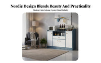Kitchen Sideboard Cabinet Multi-Functional Modern Buffet Cabinet Large Capacity Microwave Stand with Storage for Families, Homeowners, Hallway