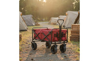 Lightweight Folding Wagon Space Saving Portable Hand Wagon Large Capacity for Travel