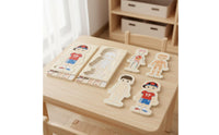 Wooden Body Structure Puzzle Learn Through Children's Body Structure Learning Puzzle Cognitive Development Layered Toy for Kindergarten