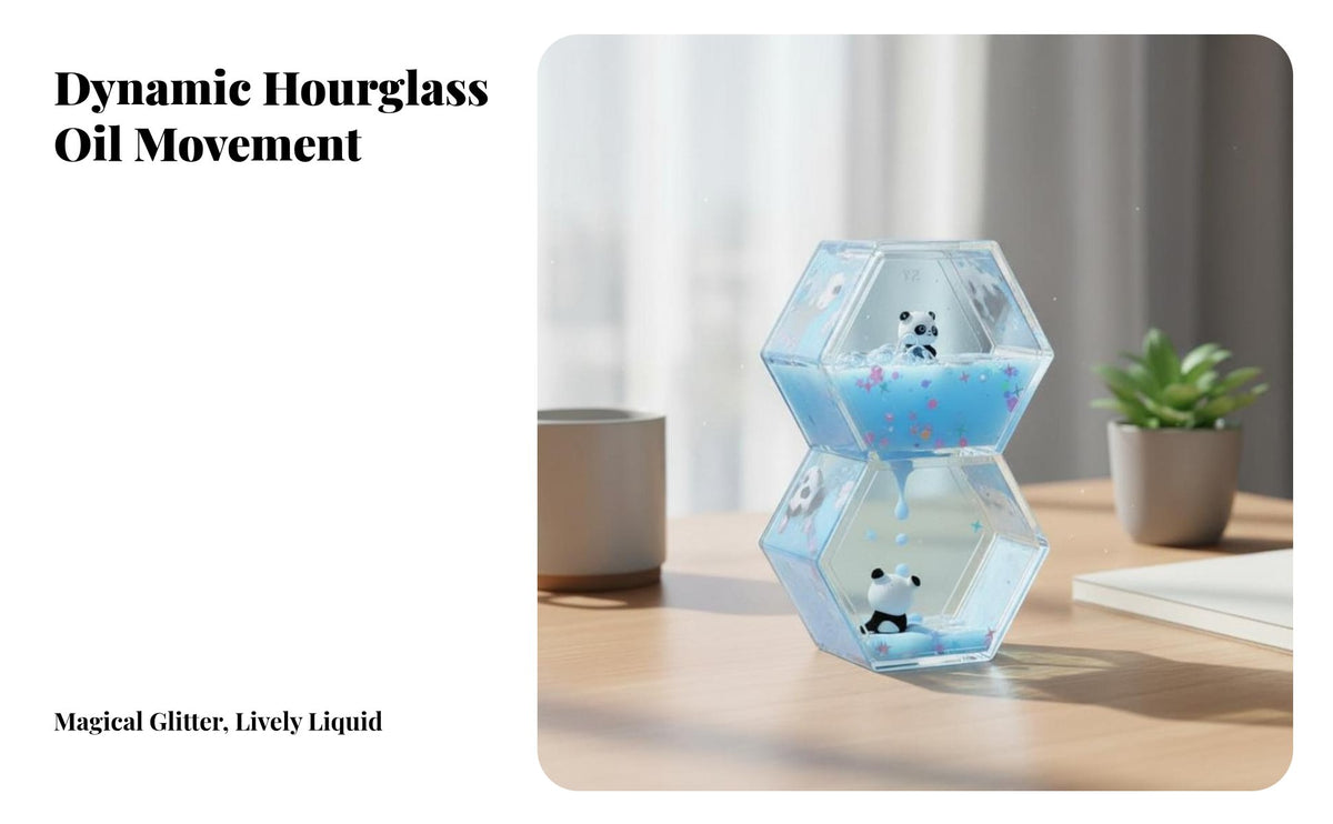 Liquid Motion Bubbler Creative Design Colorful Oil Hourglass Visually Captivating Calming Desk Toy for Teens, Students, Home Decor, Bedroom, Classroom