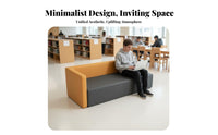 Modern Design Modular Block Sofa Easy to Clean Public Seating Color-Blocking Design Reception Bench Soft Upholstery for Students, Visitors, Office Workers, Lobby, Library, Lounge Area, Family Room