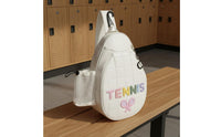 Single Shoulder Racket Bag Large Capacity Tennis Racket Backpack Extendable Side Pocket Pickleball Shoulder Bag for Women, Girls