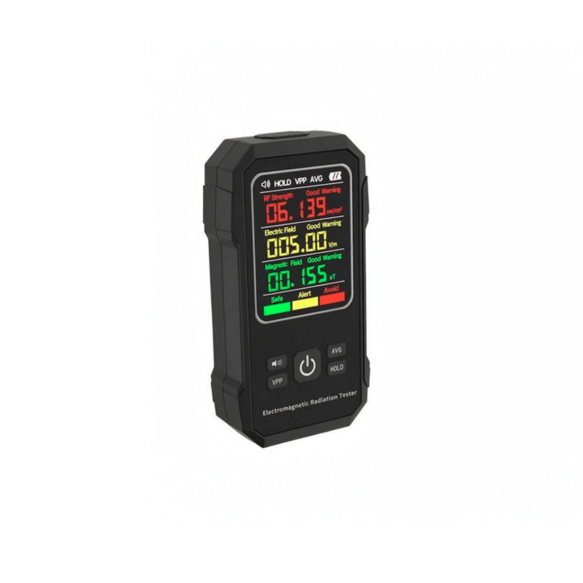 Colored Condition Levels Electromagnetic Radiation Tester Average and Maximum Mode Multi-Field EMF Meter Sound Alarm EMF Meter Data Hold