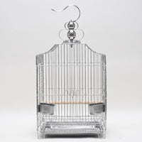 Bird Cage with Pull-out Tray Stainless Steel Hanging Bird Cage Easy to Clean Birdcage for Budgies, Finches