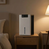 Touch Panel Dehumidifier with Digital Display Portable Dehumidifier with Transparent Water Tank Small Appliance Space-Saving for Basement
