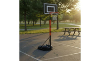 Mobile Basketball Goal with Wheels Weather Resistant Portable Basketball Hoop Shatterproof Backboard Athletic Gear for Indoor