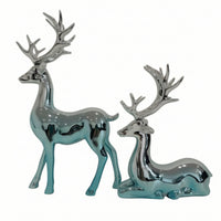 Deer Figurine Mirrored Deer Figurine Glossy Figurines for TV Cabinet