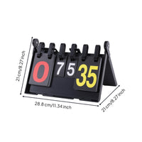 Tabletop Scoreboard with Flip Cards Waterproof Scorekeeper Manual for Badminton