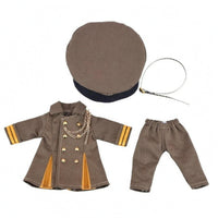 Long Coat Uniform Circular Cap Doll Outfit Tailored Model Accessory