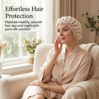Bonnet for Women, Adjustable Nightcap for Sleeping with Elastic Band, Lightweight Breathable Cap for Sensitive Scalp, Home Use