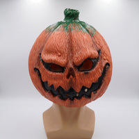 Scary Pumpkin Face Covering Creepy Full-Coverage Pumpkin Face Covering Textured for Cosplayers, Halloween, Costume Parties