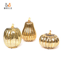 Halloween Pumpkin Lantern Glass LED Decoration